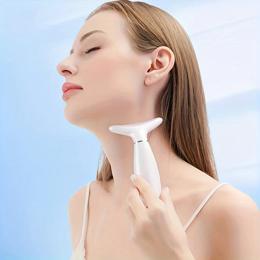 FaceLift Beauty Renew– Massageador Facial e Pescoço Recarregável de Cromo Terapia, Calor e Vibração